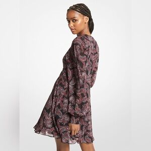 Michal Kors Elegant Paisley Print Dress